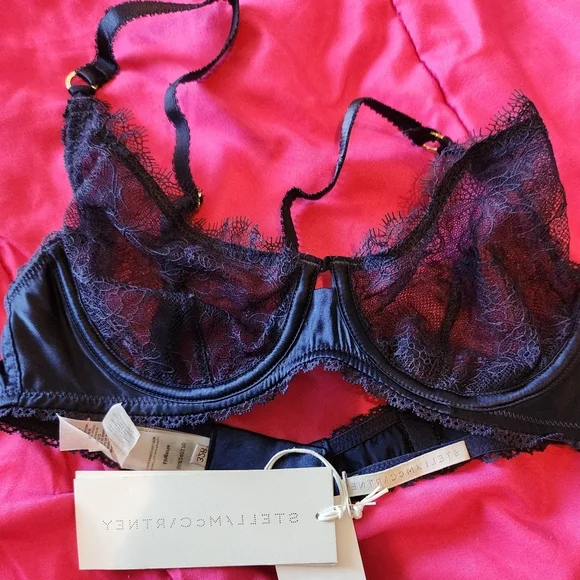 Stella McCartney Gigi Giggling Underwire Bra Navy 32B NWT - Picture 11 of 14